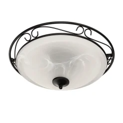Runde Deckenlampe Rustikal Ø47cm Glas ATHEN
