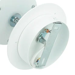 Runde Deckenlampe Schwarz Ø 30 cm blendarm Stoff Glas