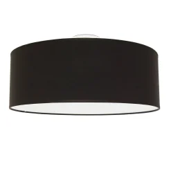 Runde Deckenlampe Stoff Ø50cm Braun blendarm