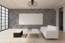 Runde Deckenleuchte E27 Ø34 cm Schwarz blendarm Retro