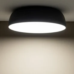 Runde Deckenleuchte Grau E27 Ø58 cm blendarm wohnlich