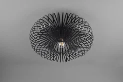 Runde Deckenleuchte Metall Schwarz E27 Ø50 cm Industrie