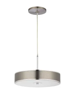 Runde Hängelampe in Silber Metall Ø40cm LORSAN