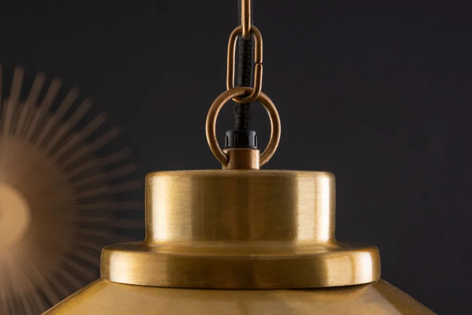 Runde Hängelampe Industrial Metall Ø43 cm E27 in Gold