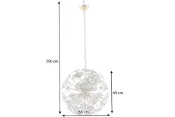 Runde Hängelampe Kugel Glas Metall 5-flammig in Gold