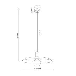 Runde Hängelampe Metall Sandgrau Ø41 cm E27 Loft