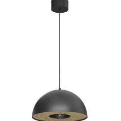 Runde Hängelampe Metallschirm Schwarz Ø35 cm E27 Loft