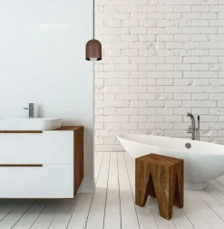 Runde Hängelampe Schwarz Braun E27 Ø11 cm Loft