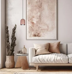 Runde Hängelampe Schwarz Cappuccino E27 Ø11 cm Loft