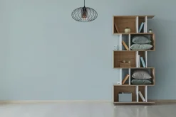 Runde Hängelampe Schwarz Metall Ø34 cm E27 Retro