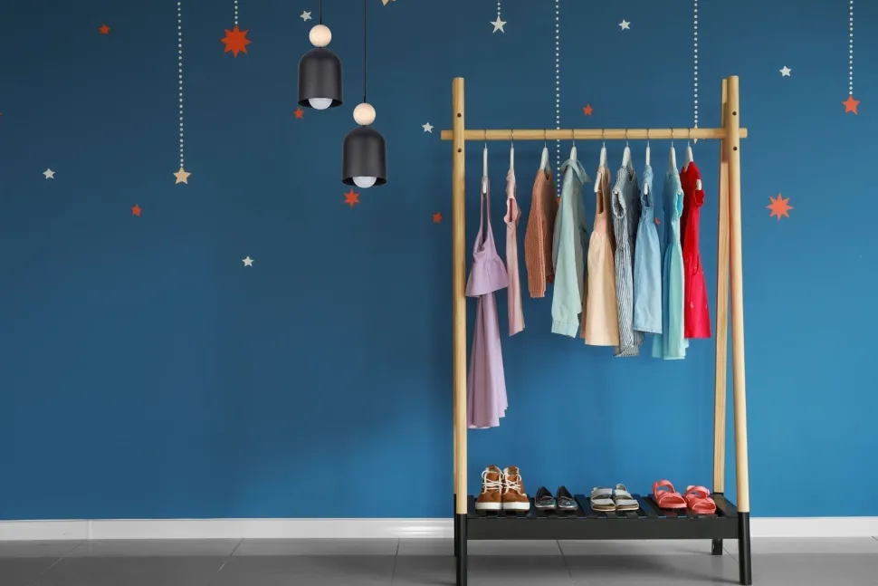 Runde Hängelampe Schwarz Metall Holz 2-flmg E27 Ø21 cm