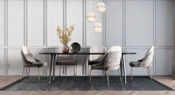 Runde Hängelampe Weiß Gold Metall B:45 cm E27 3-flmg