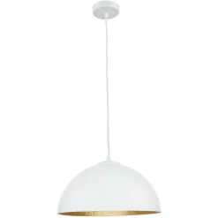 Runde Hängeleuchte Weiß Gold Ferra