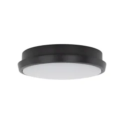 Runde LED Außenwandleuchte IP54 Aluminium Schwarz 18 W
