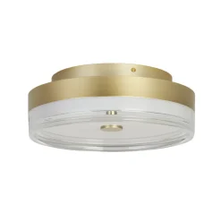 Runde LED Deckenlampe in Gold Metall Ø30 cm 3000 K 21 W