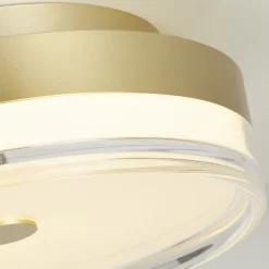 Runde LED Deckenlampe in Gold Metall Ø30 cm 3000 K 21 W