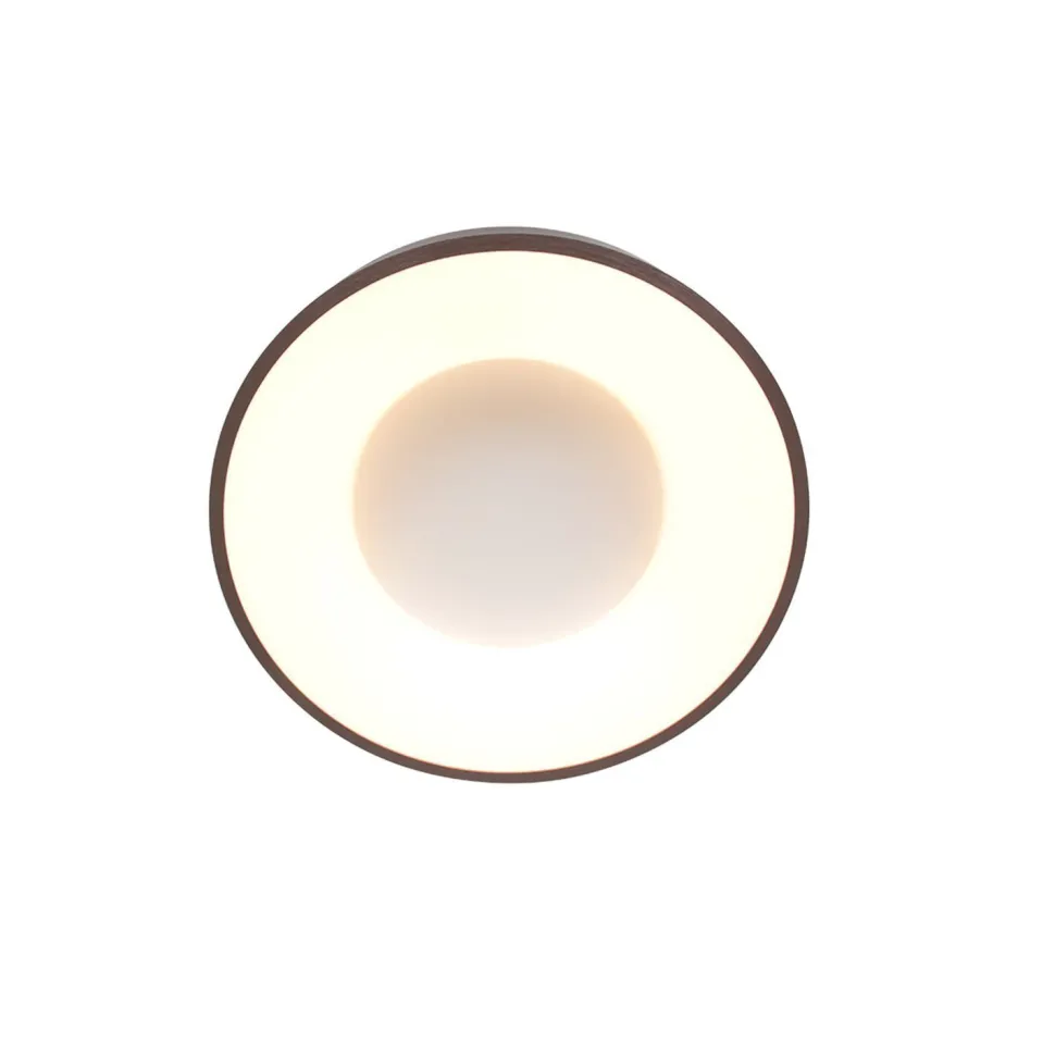 Runde LED Deckenlampe in Bronze Weiß Ø30 cm stilvoll