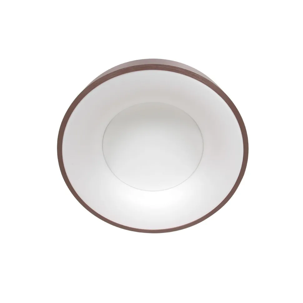Runde LED Deckenlampe in Bronze Weiß Ø30 cm stilvoll