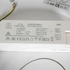 Runde LED Deckenlampe in Bronze Weiß Ø30 cm stilvoll