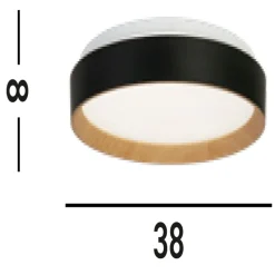 Runde LED Deckenlampe Metall mit Fernbedienung dimmbar