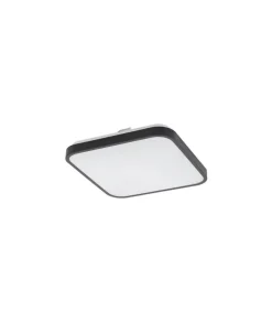 Runde LED Deckenlampe Schwarz Metall 1200 lm Ø33,5 cm