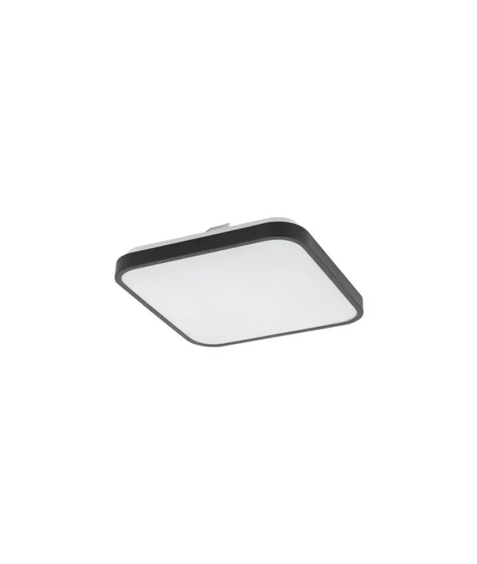 Runde LED Deckenlampe Schwarz Metall 1200 lm Ø33,5 cm