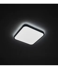 Runde LED Deckenlampe Schwarz Metall 1200 lm Ø33,5 cm
