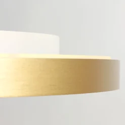 Runde LED Deckenleuchte in Gold Weiß 2700 K Ø50 cm