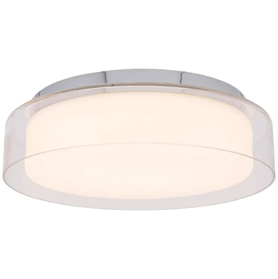 Runde LED Deckenleuchte Metall Glas Ø35cm 4000K