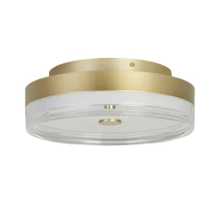 Runde LED Deckenleuchte Metall in Gold Ø40 cm 1850 lm