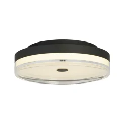 Runde LED Deckenleuchte Metall Schwarz Ø40 cm 29 W