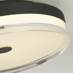 Runde LED Deckenleuchte Metall Schwarz Ø40 cm 29 W