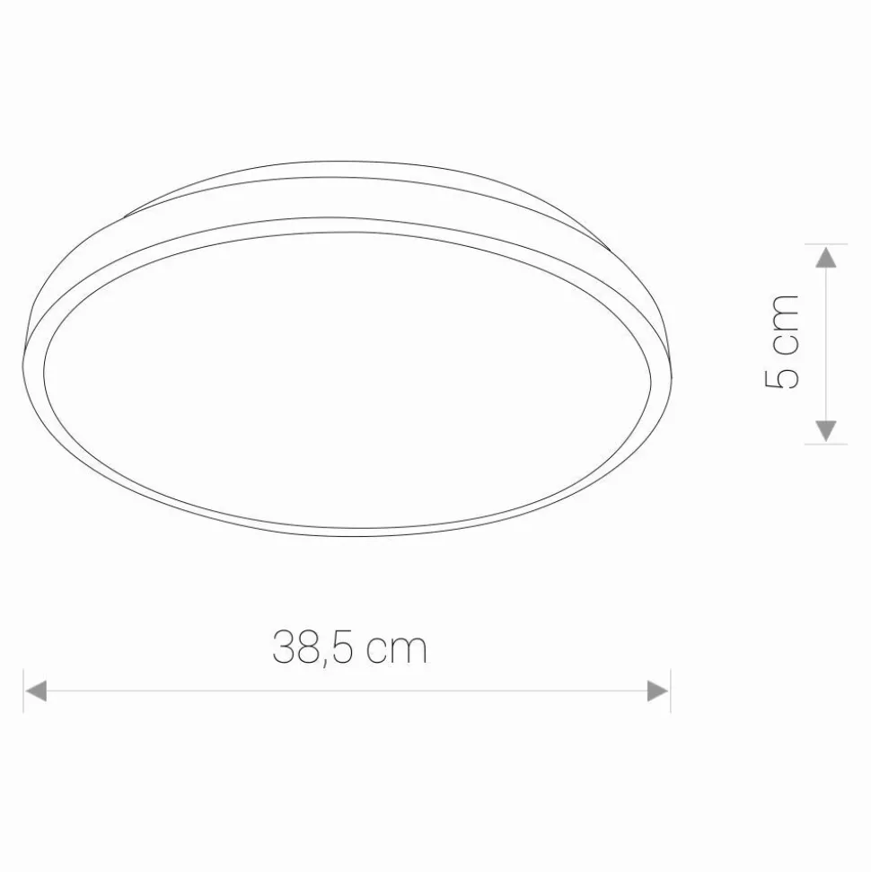 Runde LED Deckenleuchte Schwarz Ø38,5cm IP44 22W