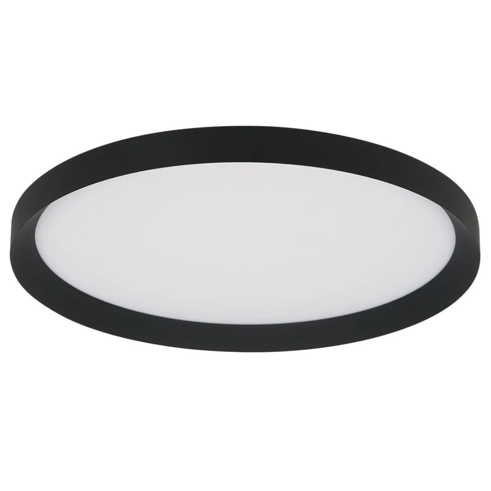 Runde LED Deckenleuchte Schwarz Weiß 2700 K Ø50 cm