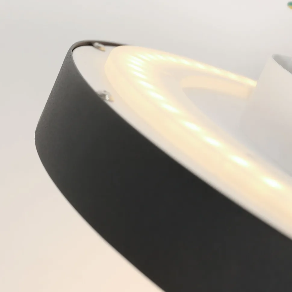 Runde LED Deckenleuchte Schwarz Weiß 2700 K Ø50 cm