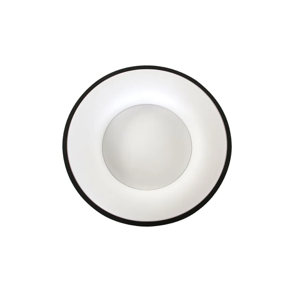 Runde LED Deckenleuchte Schwarz Weiß Ø38 cm 30 W 2700 K