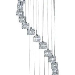 Runde LED Hängelampe 20-flammig Metall Glas Ø45 cm 3 W