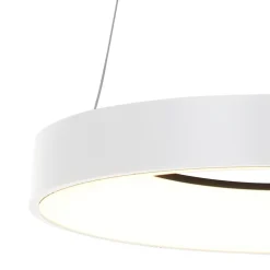 Runde LED Hängelampe Weiß Ø48 cm 2700 K 30 W wohnlich