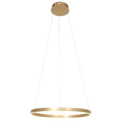 Runde LED Pendelleuchte in Gold B:60 cm 42 W stilvoll
