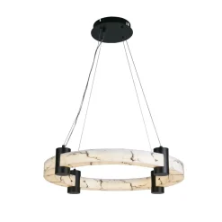 Runde LED Pendelleuchte Metall Harz Ring B:60,5 cm 29 W