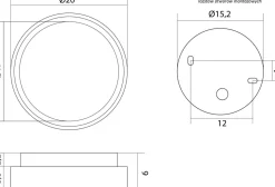 Runde LED Wandleuchte Aluminium IP65 18 W 4000 K Ø20 cm