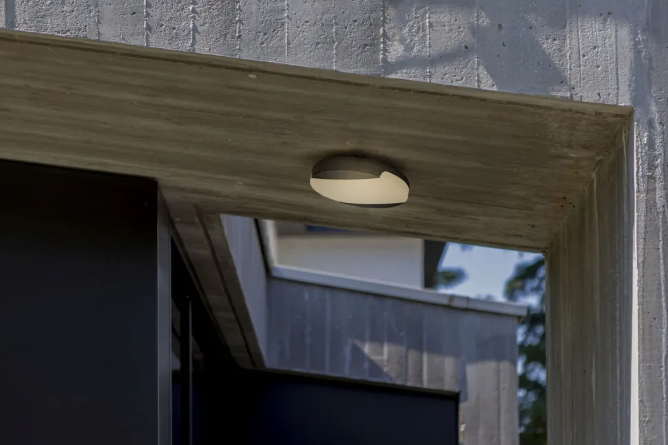 Runde LED Wandleuchte Anthrazit IP54 3000/4000 K Ø26 cm