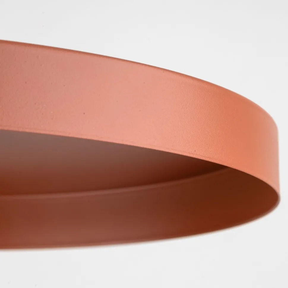 Runde Pendelleuchte E27 Ø30 cm Vintage Braun Ziegelrot