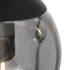 Runde Pendelleuchte Glas in Rauchgrau Ø60 cm E27 Modern