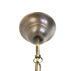 Runde Pendelleuchte Glas Metall Ø45 cm E27 gemütlich