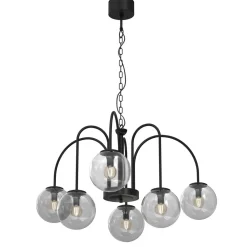 Runde Pendelleuchte in Messing Schwarz Rauchgrau Ø65 cm