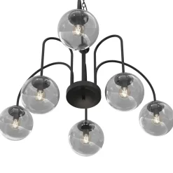 Runde Pendelleuchte in Messing Schwarz Rauchgrau Ø65 cm