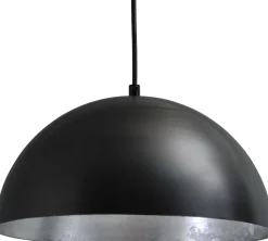 Runde Pendelleuchte in Rustikal Silber