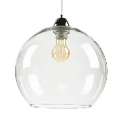 Runde Pendelleuchte Kugel Schirm Glas E27 BILBAO
