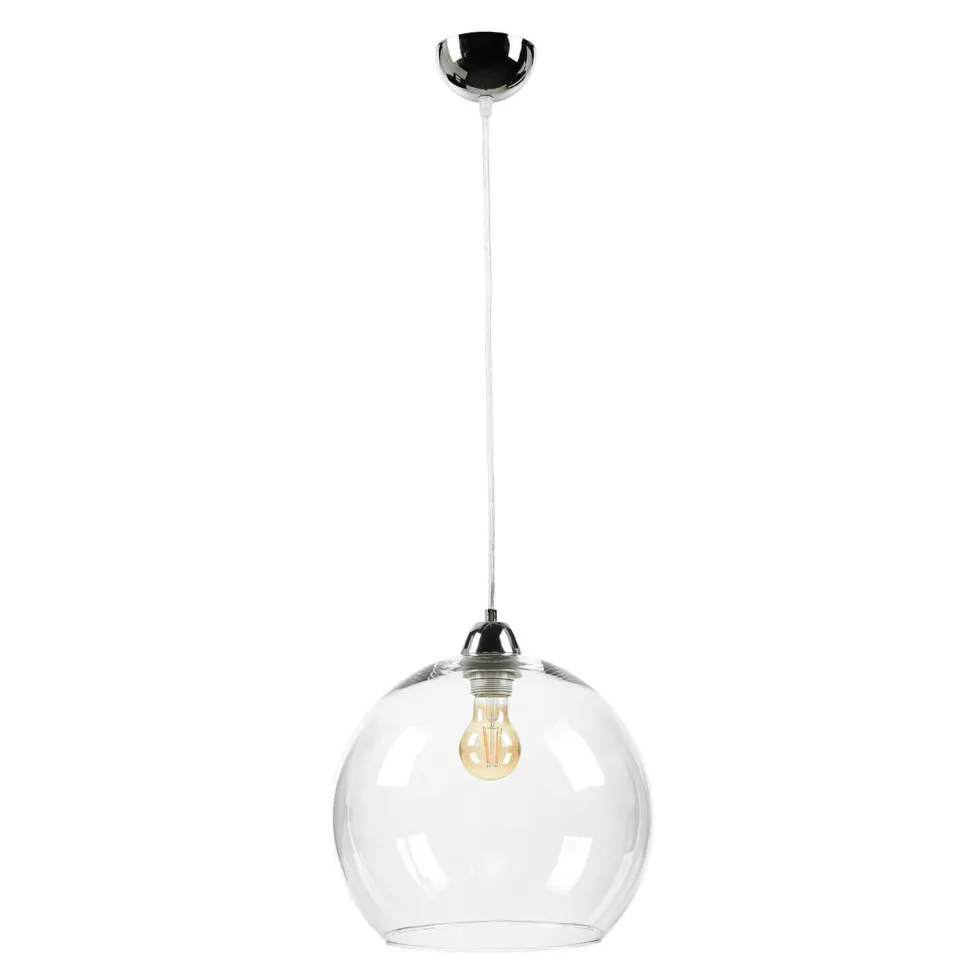 Runde Pendelleuchte Kugel Schirm Glas E27 BILBAO